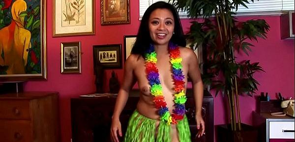  Horny Hawaiian MILF loves to hula dance and fuck her soaking wet pussy